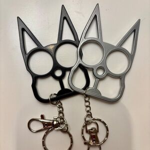 Cat~ Knuckles Public & Personal Safety Key-Chains~pack of 2 cat ears keychains